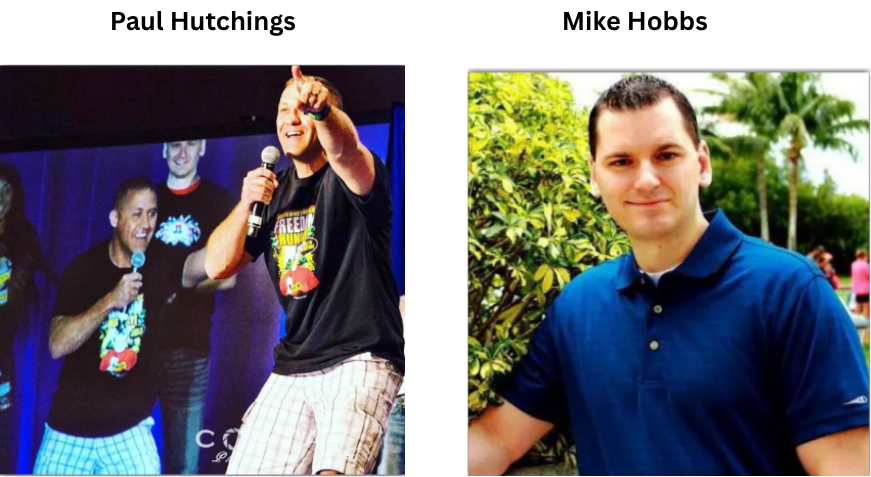 “The Home Business Academy founders, Paul Hutchings and Mike Hobbs.”