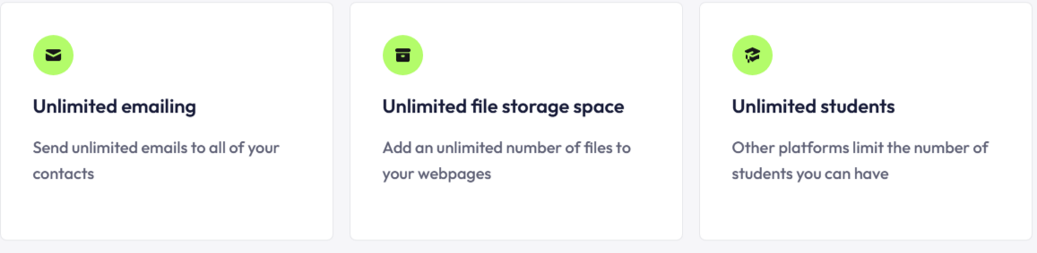Systeme.io unlimited features