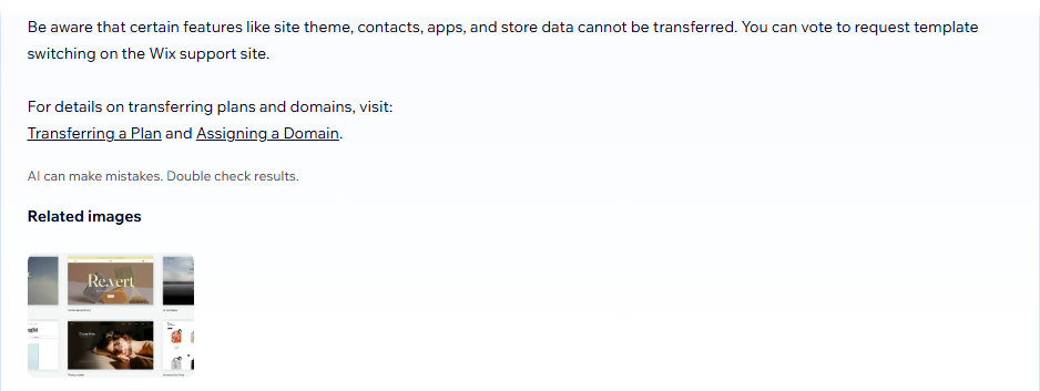  Inability to switch templates easily with 
wix















Template switch process with 
wix




















