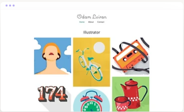 Portfolio-style Wix template