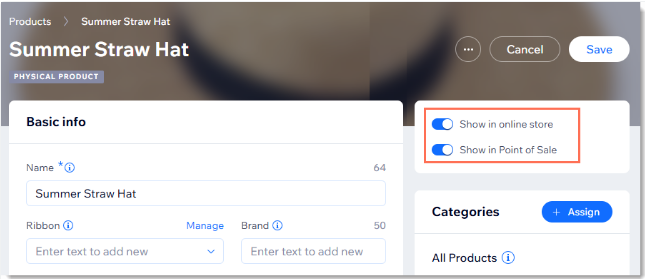 Wix product management dashboard