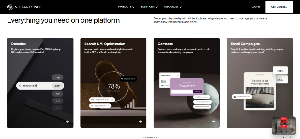 Squarespace: An all-in-one platform