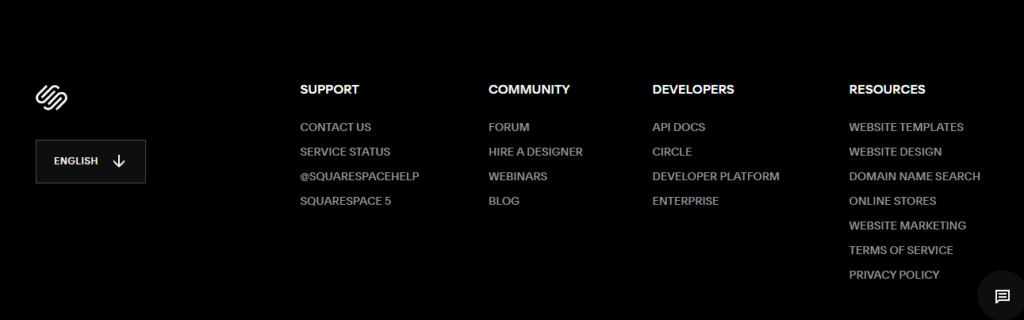 Squarespace support channels (email/live chat).