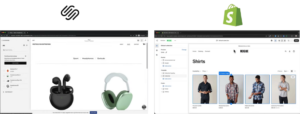 Shopify product dashboard vs Squarespace