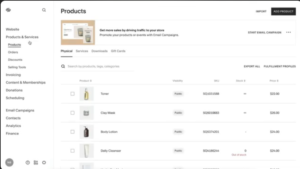 Squarespace ecommerce dashboard